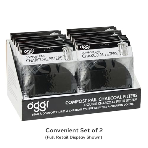 OGGI Set of 2 Charcoal Filters- Replacement Charcoal Filter for Countertop Compost Bin with Lid, Eco Friendly Products - Image 5