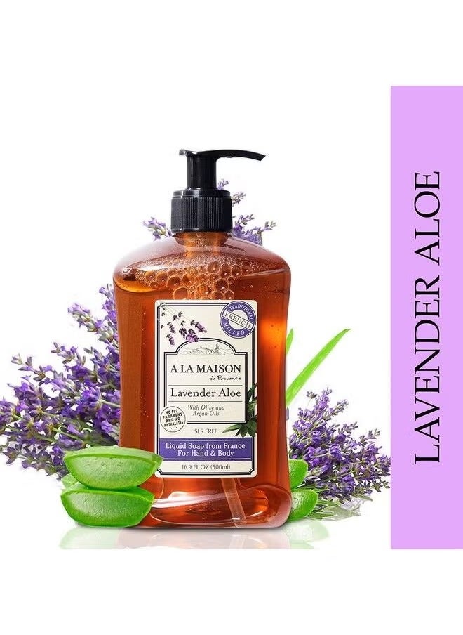 A La Maison - Lavender Aloe Liquid Soap From France For Hand & Body 500Ml - Image 1