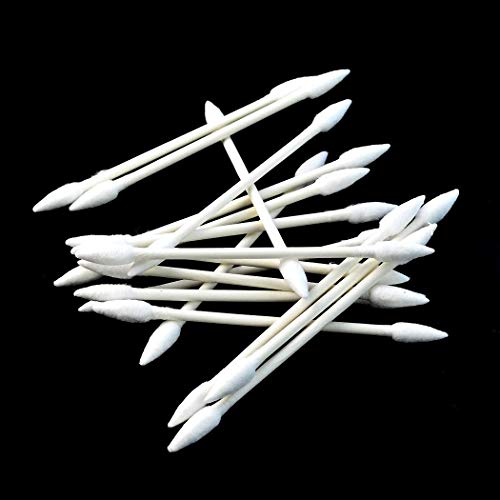 Rayhee 800 Pieces Cotton Swabs, Double Precision Tips with Paper Stick, 4 Packs, 200 Pieces 1 Pack (Double-Pointed Shape) - Image 1