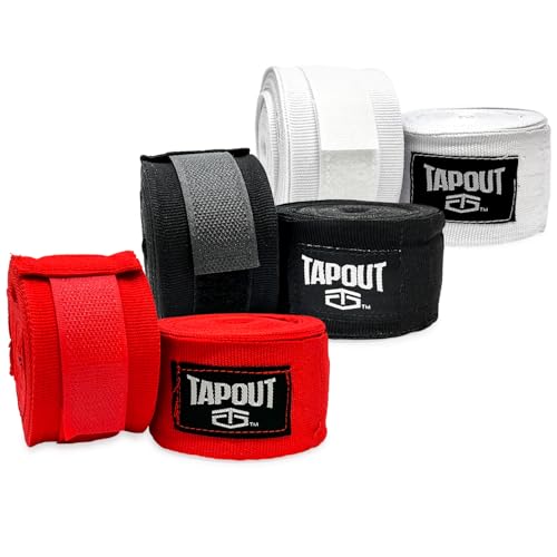 TAPOUT Multicolor Handwraps 6Pack 2 Black 2 White 2 Red - Image 1