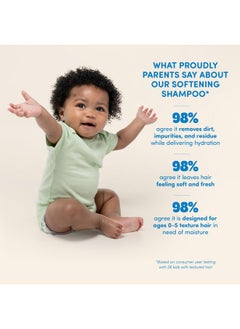 براودلي شامبو PROUDLY Softening من Gabrielle Union & Dwyane Wade، للشعر المجعد والمموج من Black & Brown Babies، خالي من الدموع والبارابين ومختبر من قبل أطباء الجلدية، فانيليا حلوة، 9 أونصة، عبوة من قطعتين  - Image 4