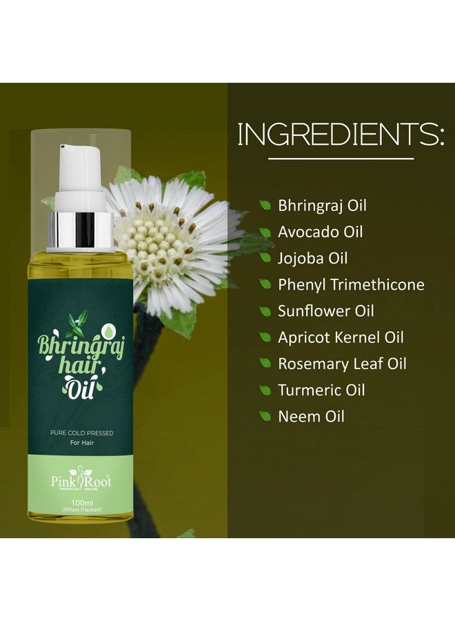 Pink Root Bhringraj Oil 100ml, Pack of 1 - Image 2