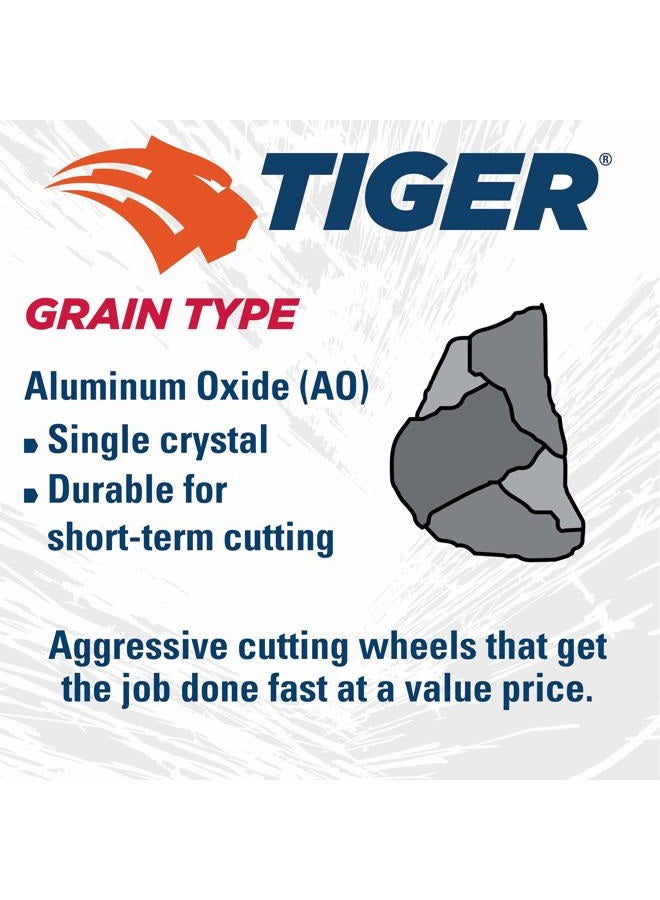 WEILER 57001 3" x 0.035" Tiger Type 1 Thin Cutting Wheel, A60T, 3/8" A.H. (Pack of 100) - Image 5