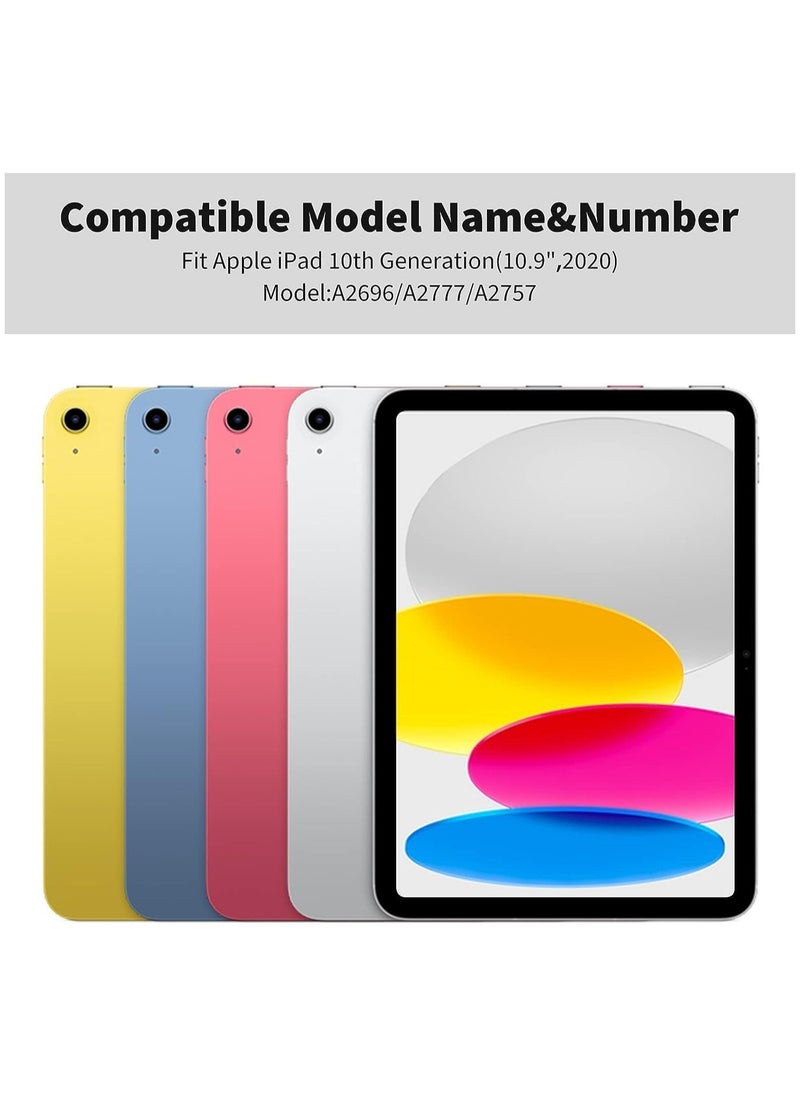 حافظة لوحة مفاتيح لجهاز iPad 10.9 بوصة الجيل العاشر 2022، حافظة iPad الجيل العاشر مع حامل قلم، غطاء حماية ذكي مع لوحة مفاتيح بلوتوث قابلة للفصل