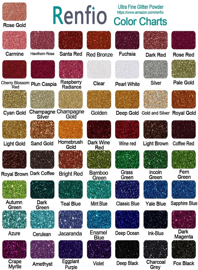 Renfio Ultra Fine Glitter Powder Metallic Resin Glitter 2.11 Oz (60g) PET Flakes Crafts Sequins 1/128" 0.008" 0.2mm Epoxy Chips Flakes for Tumblers Slime Decoration - Deep Gold - Image 3
