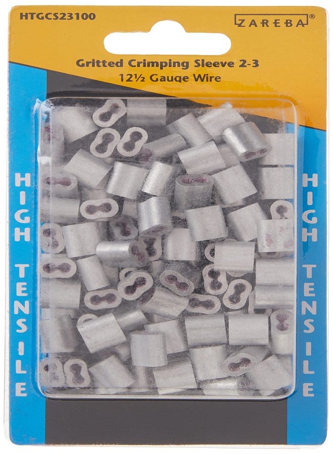 Zareba Gritted Wire Crimping Sleeve 2-3 - Splice Wire, In-Line Strainers & Loops at End Posts - Use with 12.5 Gauge Wire - 100 Pack - HTGCS23100 - Image 4