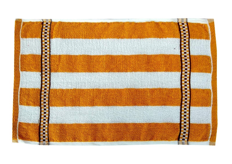 Space Fly High Absrobent Cotton Striped Hand Towels for Kitchen and Bathroom, Small Towel Travel Friendly (Size: 11X 17 inch_Multi Color) (Set of 6) - Image 5