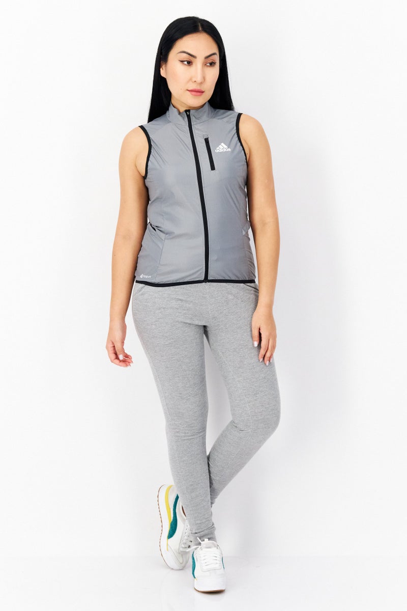 Adidas Women Sportswear Fit Sleeveless Training Vest, Grey - Image 3