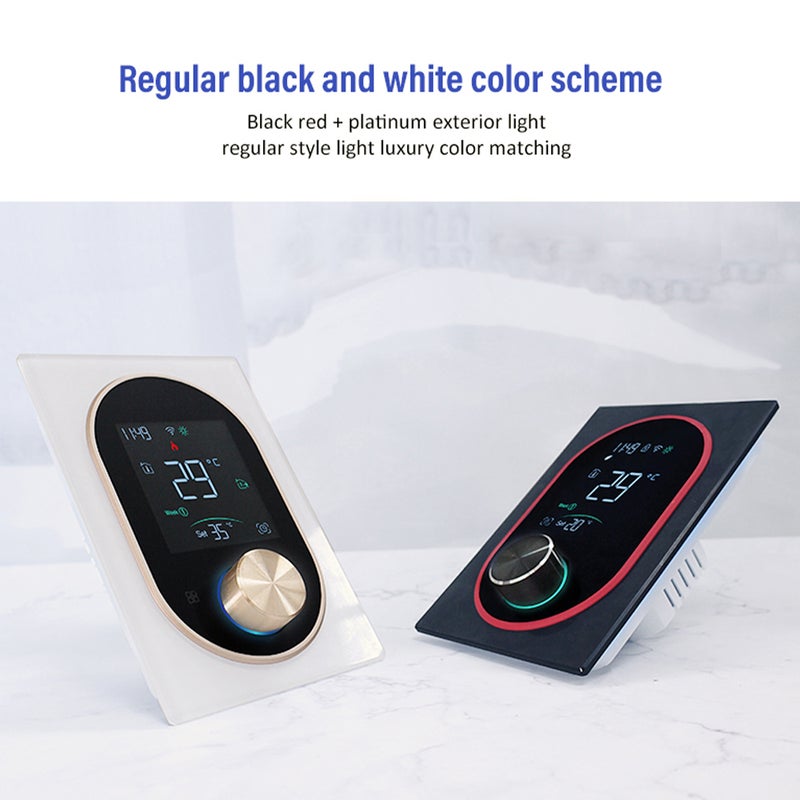 Smart Thermostat for House Water Electric Heating Water Gas Boiler AC thermostat with VA Digital Touch Screen and Adjustable Knob 5+1+1 Weekly Programming/Manual/Auto/Holiday Mode - Image 3