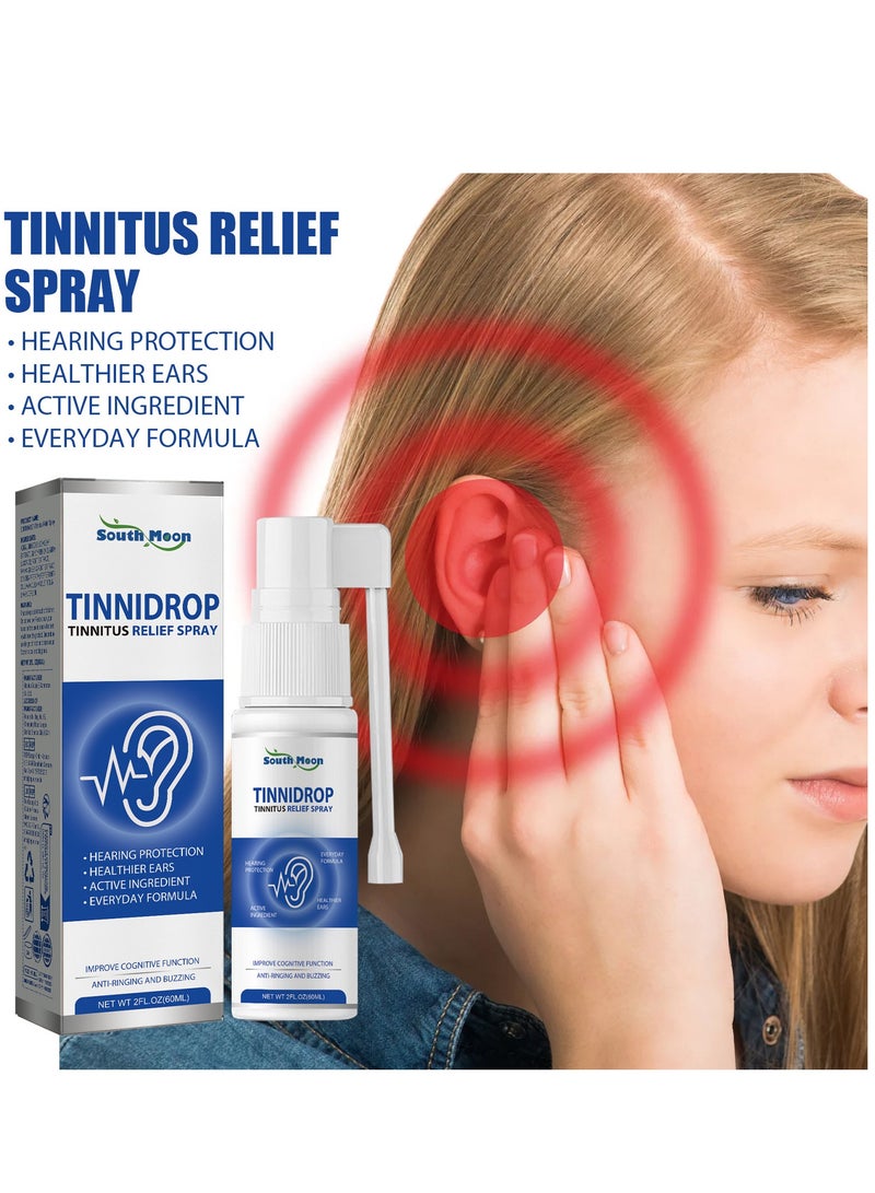 SOUTH MOON Tinnitus Relief Agent, Tinnitus Relief Spray, Earwax Cleaning and Care Spray, Natural Ingredients Without Damage, Tinnitus Relief Device, Used to Relieve Tinnitus and Ear Pain 60ml - Image 2