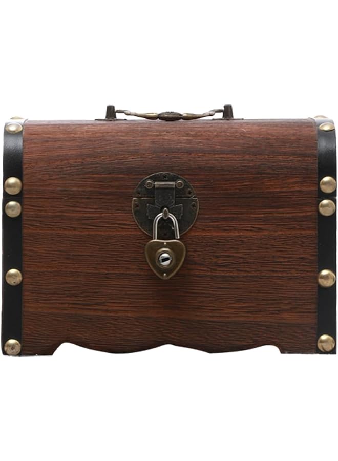 erorex Safe Money Box Savings With Lock Wood Carving Money Saving Bank Creative Vintage Wooden Box Wooden Piggy Bank Rustic Small Wooden Box Decorative Coin Bank For Boys And Girls S . - Image 1