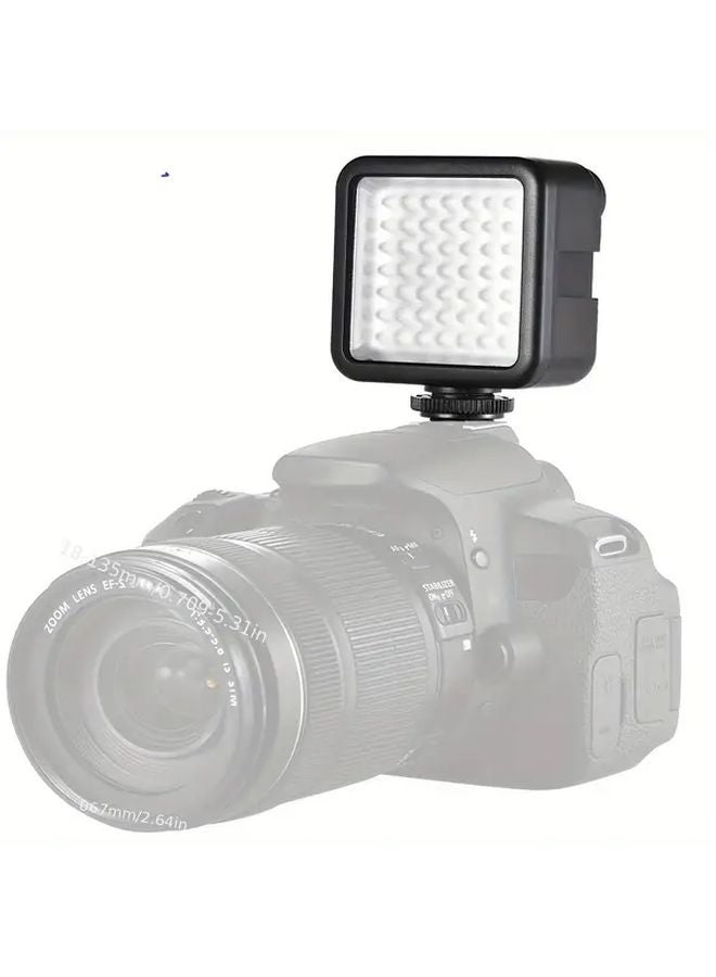 ضوء الفلاش الأسود المحمول للكاميرا DSLR، ضوء LED التكميلي المربع الصغير، ضوء التصوير الجيبي - Image 4