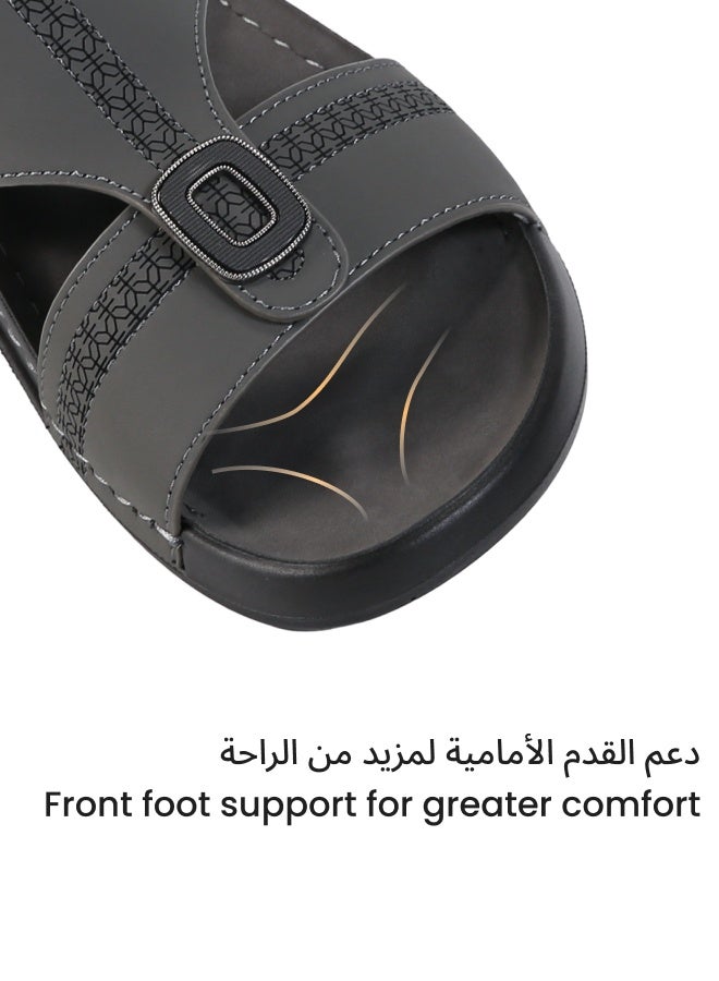 D.D.Star Arabic Slipper For Men, Handmade Men's Sandals With Memory Foam Sole, Big Size And Comfortable Traditional Arabic Sandals. - Image 2