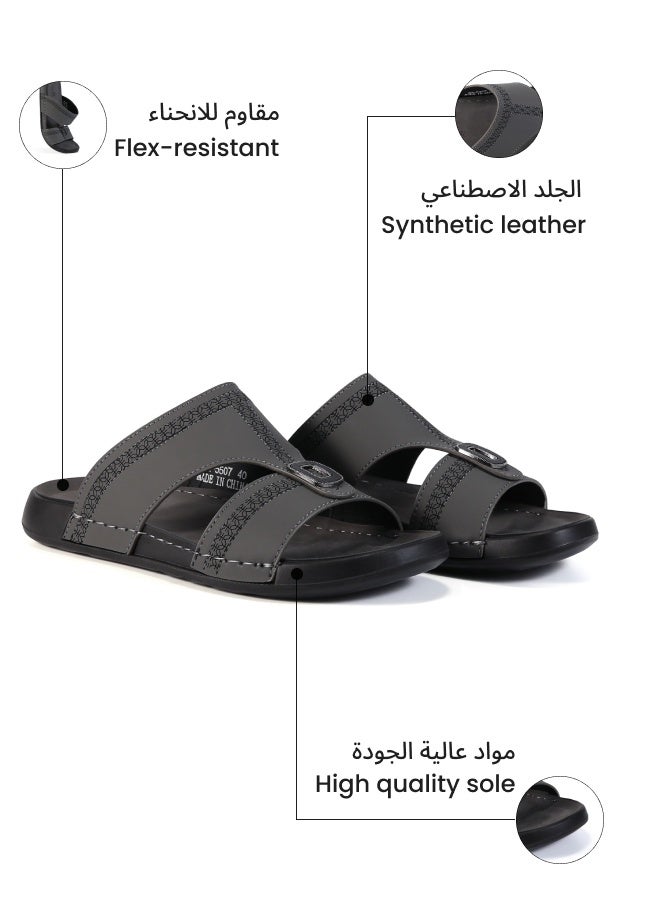 D.D.Star Arabic Slipper For Men, Handmade Men's Sandals With Memory Foam Sole, Big Size And Comfortable Traditional Arabic Sandals. - Image 4