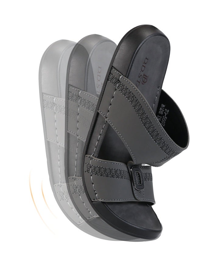 D.D.Star Arabic Slipper For Men, Handmade Men's Sandals With Memory Foam Sole, Big Size And Comfortable Traditional Arabic Sandals. - Image 5