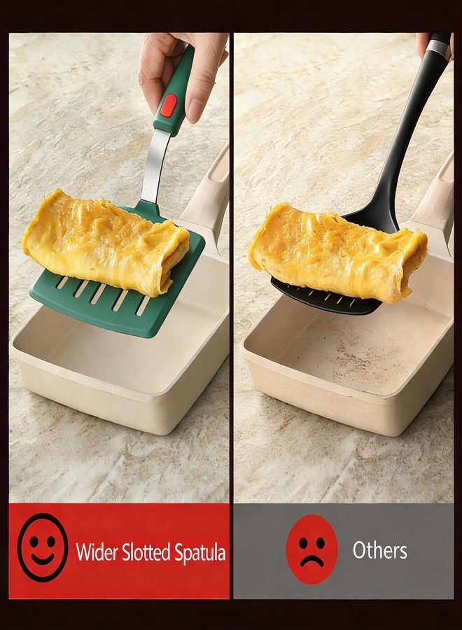 VRUIFA Silicone Wide Pancake Spatula, Slotted Turner for Cooking or Baking, Large Spatula for Egg, Fish, Steak, Flipping and Wok Use, Dishwasher Safe - Image 5