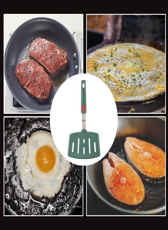 VRUIFA Silicone Wide Pancake Spatula, Slotted Turner for Cooking or Baking, Large Spatula for Egg, Fish, Steak, Flipping and Wok Use, Dishwasher Safe - Image 4