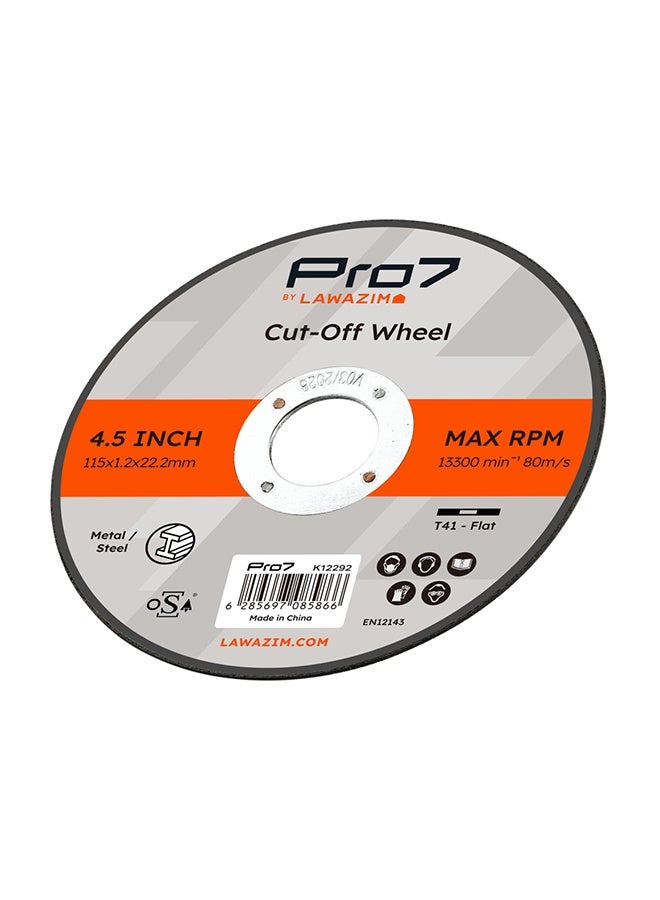 LAWAZIM Pro7 Cutting Disc for Metal & Steel - 5 Piece 4.5inch (115x1.2mm) - Thin Cut Off Cutting Wheel Set with 7/8" Arbor - for Metal, Inox, Pipes, Sheet Metal, Rods, Profiles, and Precision Cutting - Image 4