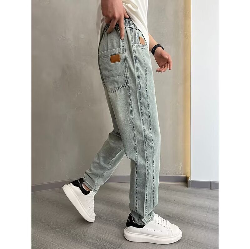 Unisex Classic Denim Jeans Loose Fit Daily Outdoor Wear - Image 3