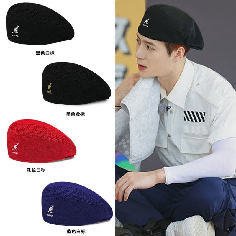 Kangol Beret Summer Mesh Lightweight Vintage Cap Red  - Image 4