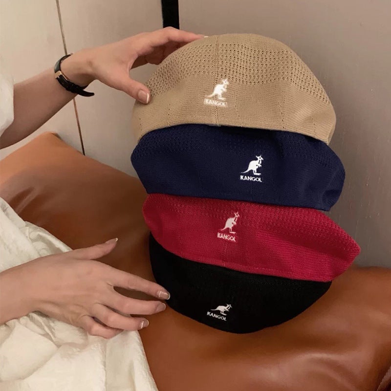 Kangol Beret Summer Mesh Lightweight Vintage Cap Red  - Image 5