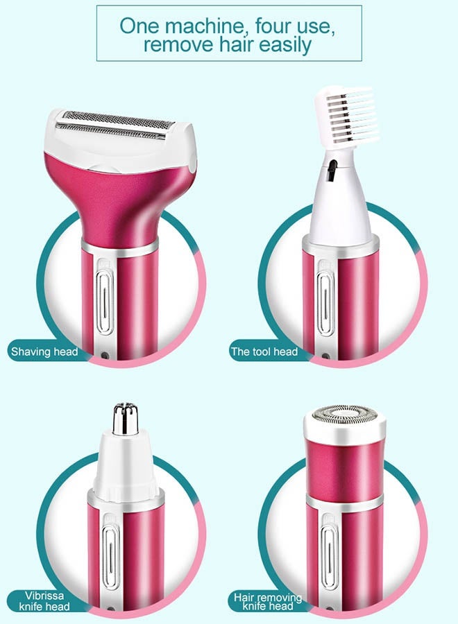 MARSKE Women's Hair Removal Electric Shaver Ladies Razor for Legs Bikini Facial Nose Ears Eyebrows Body Hair Trimmer 4 in 1 - Image 5