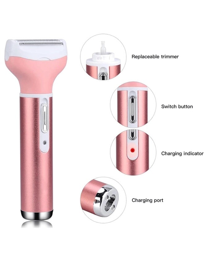 MARSKE Women's Hair Removal Electric Shaver Ladies Razor for Legs Bikini Facial Nose Ears Eyebrows Body Hair Trimmer 4 in 1 - Image 3