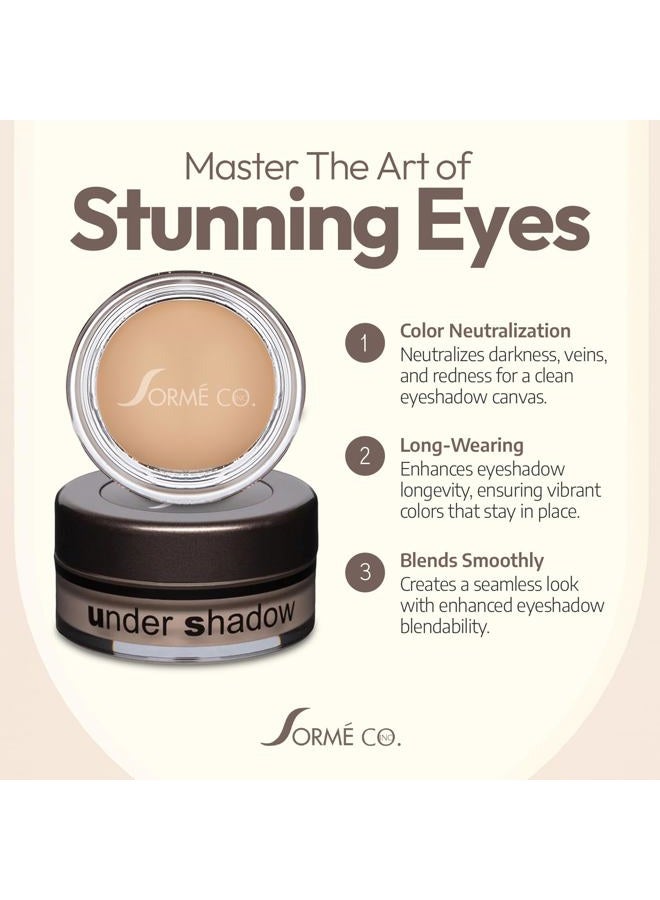 SORMÉ Sorme Treatment Cosmetics Under Shadow Primer (0.18 oz) | Neutralizing Eyelid Primer for Crease-Proof Eye Makeup | Hydrating Cream Eyeshadow Primer | Cruelty-Free Eyeshadow Base and Under Eye Primer - Image 3
