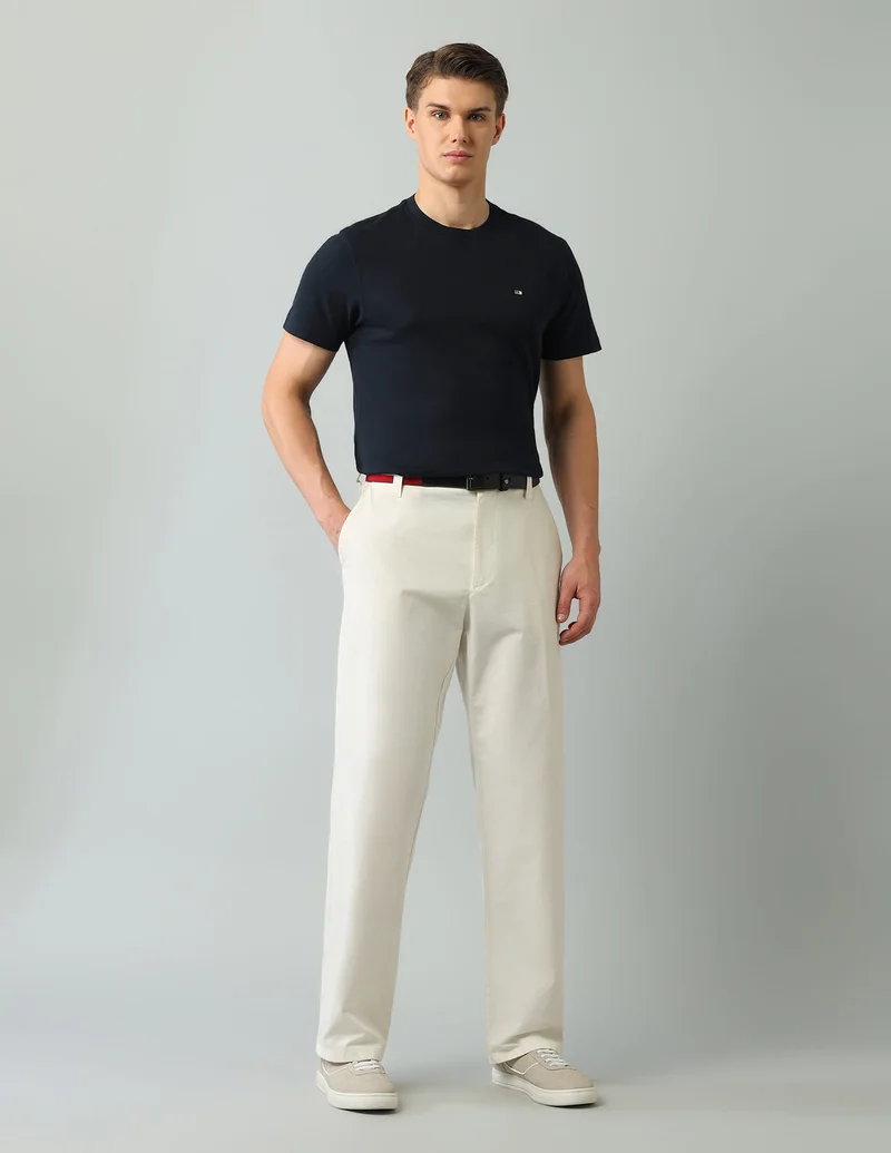 Arrow Navy Regular Fit Textured T-Shirt for Men | Best Price UAE