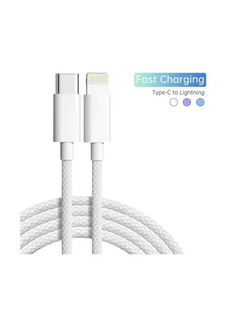 كيبل USB-C إلى لايتنينج بطول 1 متر للشحن السريع | كابل شحن آيفون بتقنية PD متوافق مع iPhone و iPad | متين وآمن وسريع نقل البيانات - Image 1