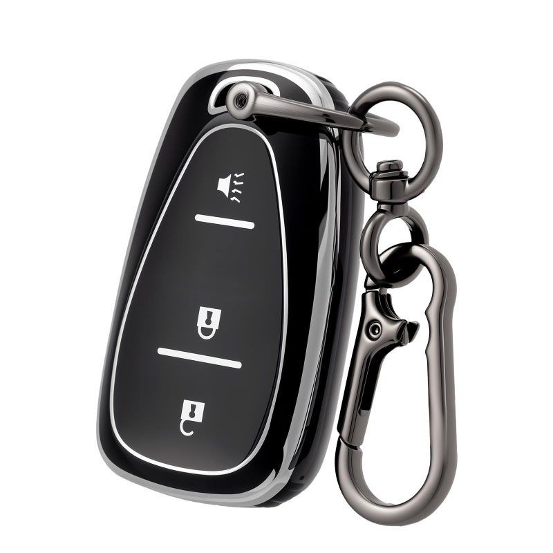 CHATYYD Key fob Cover for Chevy Traverse with Keychain Soft Car Key Case for Chevy Equinox Spark Trailblazer Traverse Trax 2018 2019 2020 2021 2022 2023 2024 Accessories - Image 3