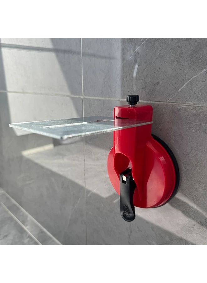Model B Heavy Duty Tile Leveler Manual Slope Adjuster Strong Suction Cup Red Plastic Metal Construction - Image 4