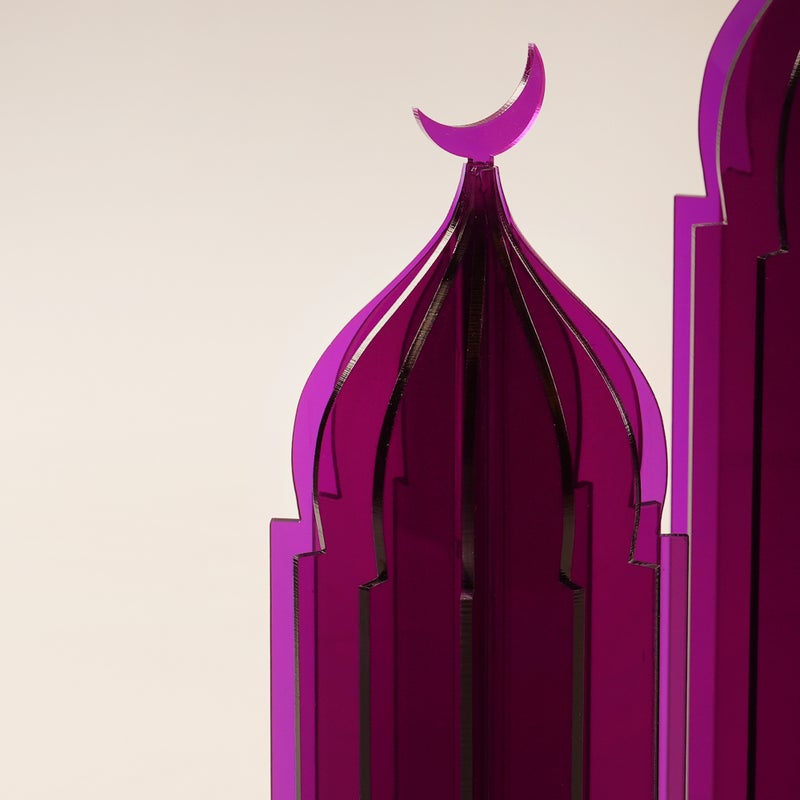 THE LUCERNA Lucerna Accent Acrylic Ramadan Decorative Piece, Purple 10*10*32Cm - Image 2