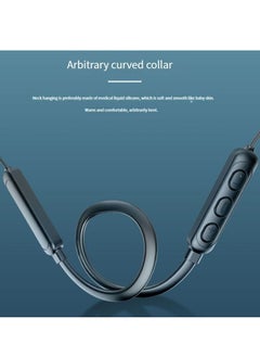 GELESE Wireless bluetooth earphones neck-mounted stereo noise reduction wireless sports headphone black  - Image 2