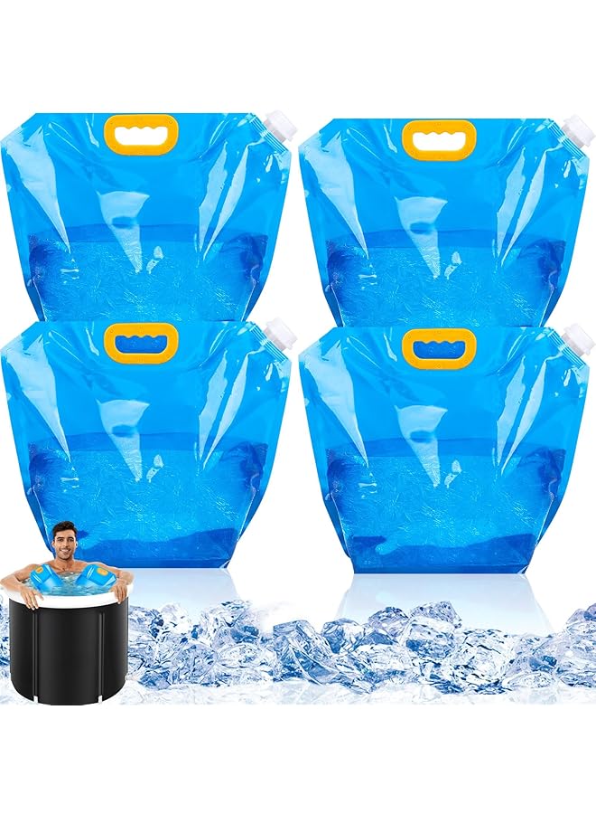 Oasisgalore 4 Packs Ice Bath Bags 10L Large Capacity Bathtub Water Bag For Home，Portable Ice Bath Cubes For Cold Water Plunge Tub  - Image 1