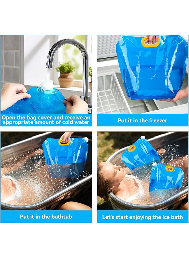 Oasisgalore 4 Packs Ice Bath Bags 10L Large Capacity Bathtub Water Bag For Home，Portable Ice Bath Cubes For Cold Water Plunge Tub  - Image 3