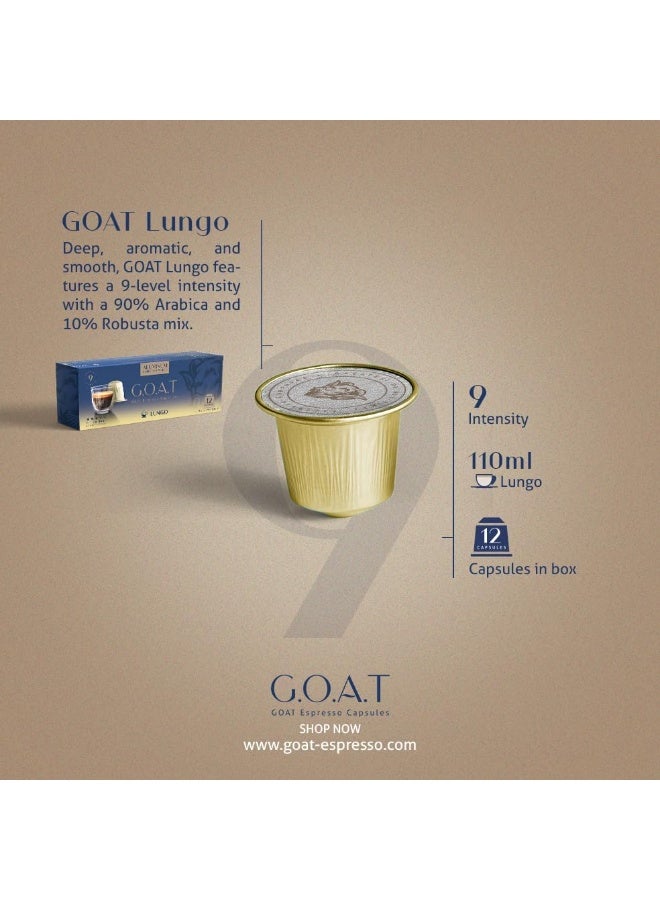 G.O.A.T GOAT Lungo Espresso Capsules - 12 Capsule - Image 2