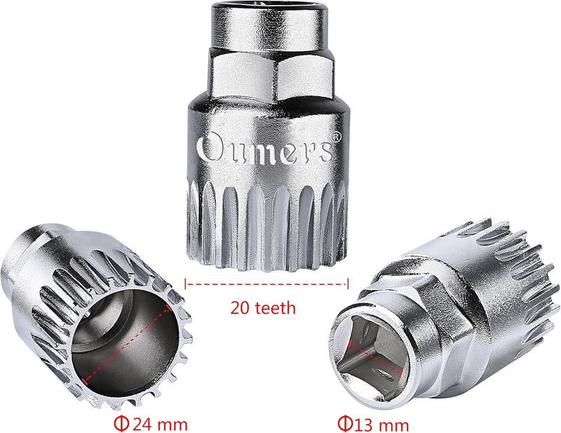 Oumers Bike Crank Extractor/Arm Remover and Bottom Bracket Remover with 16mm Spanner/Wrench. Professional Bicycle Repair Tool Kit - Image 3