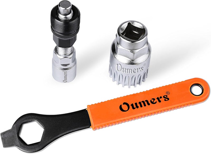 Oumers Bike Crank Extractor/Arm Remover and Bottom Bracket Remover with 16mm Spanner/Wrench. Professional Bicycle Repair Tool Kit - Image 1