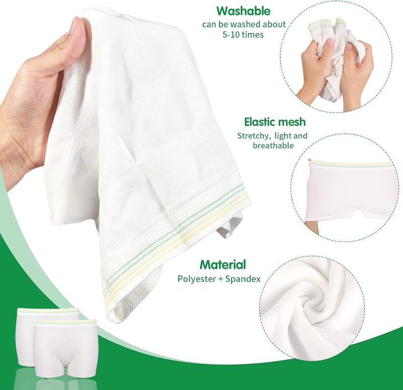 JUNFAN 12 Pack Mesh Underwear Postpartum Must Have Hospital Provide Washable Breathable Undies for Delivery, Surgical,Traveling (S/M(12-38 in)) - Image 5