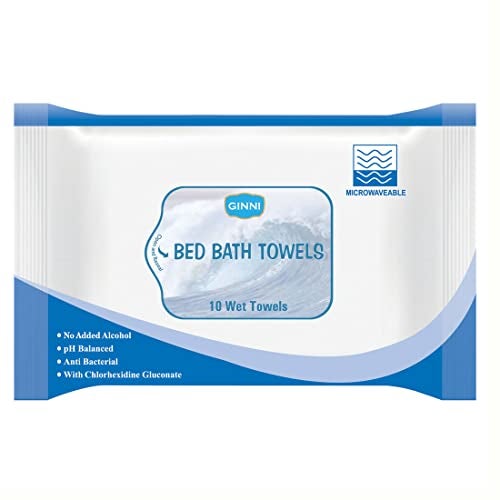 GINNI Bed Bath Towel, Hygiene Big Wet Wipes For Adults, Patients & Baby Wet Wipes & Refreshing Sponge Bath(10 Pulls/Pack) (Pack of 14) - Image 1