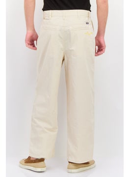 Wrangler Men Super Baggy Fit Solid Straight Leg Pants, Beige  - Image 3
