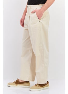 Wrangler Men Super Baggy Fit Solid Straight Leg Pants, Beige  - Image 2