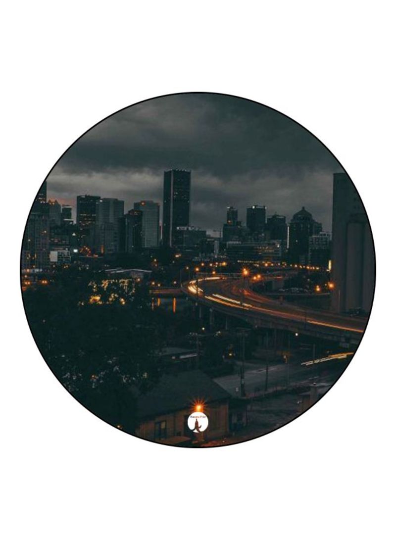 RKN A City Printed Mouse Pad  Grey/Orange/Black