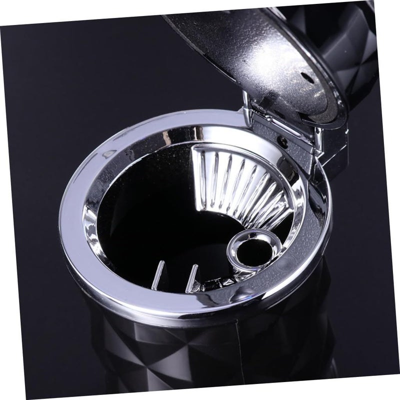 2Pcs Car Ashtray with Lid Smokeless Portable LED Light Non Slip Base Easy Clean Cup Holder Trash Bin - Image 4