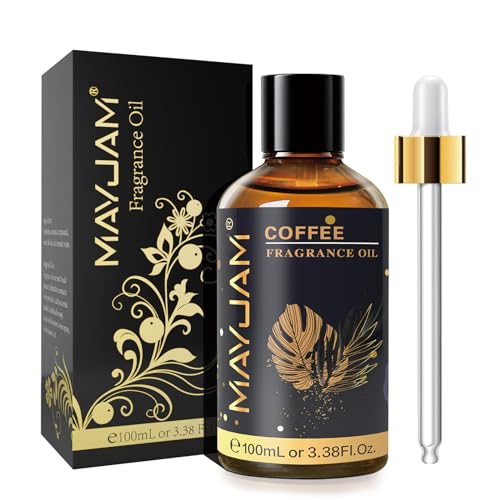 MAYJAM 100ML/3.38FL.OZ Coffee Fragrance Oils with Glass Dropper, Essential Oils for Diffusers for Home, Long Lasting Scented Oils for Diffusers Soap Candle Making - Image 1