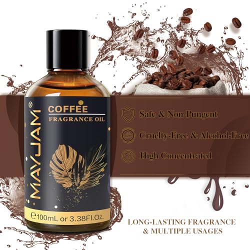 MAYJAM 100ML/3.38FL.OZ Coffee Fragrance Oils with Glass Dropper, Essential Oils for Diffusers for Home, Long Lasting Scented Oils for Diffusers Soap Candle Making - Image 3