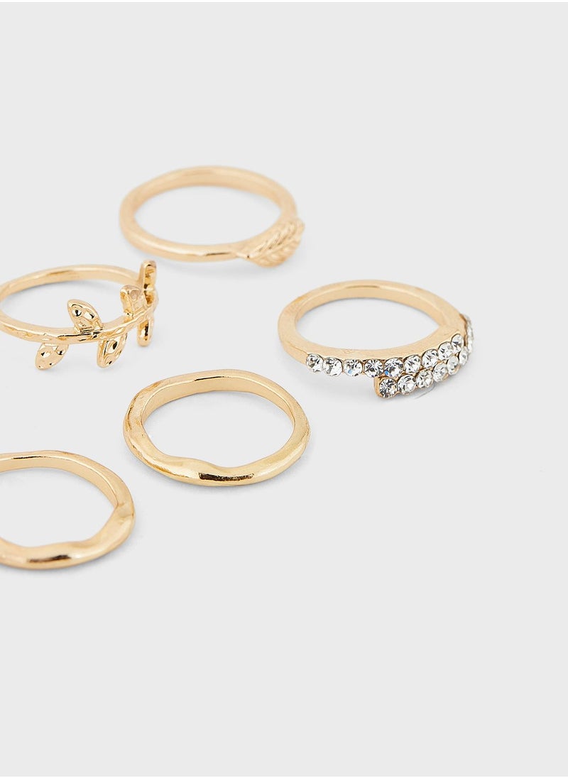 Ginger - 8 Pack Mix Butterfly Ring Set - Image 1