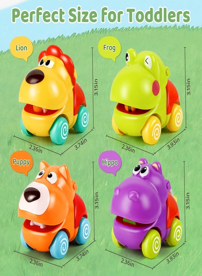 ALASOU سيارات ألعاب الحيوانات ALASOU للدفع والانطلاق للأطفال من عمر سنة|هدية عيد ميلاد الطفل الأول للأعمار 6 9 12 18 شهر|هدايا للأطفال من عمر 1 2 سنة - Image 4