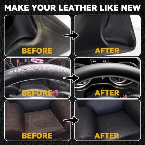 Vigorder Black Leather Repair Kit for Furniture, Leather Seat Repair Kit for Cars, Easily Restore Car Interior, Sofa, Purse and Jacket, Restore Any Material with Super Easy Instructions - Image 3